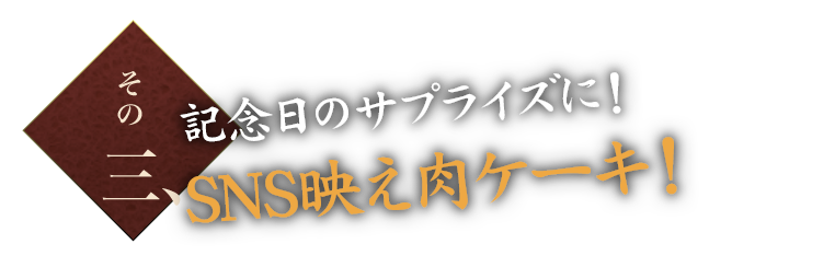 その3.肉ケーキ！